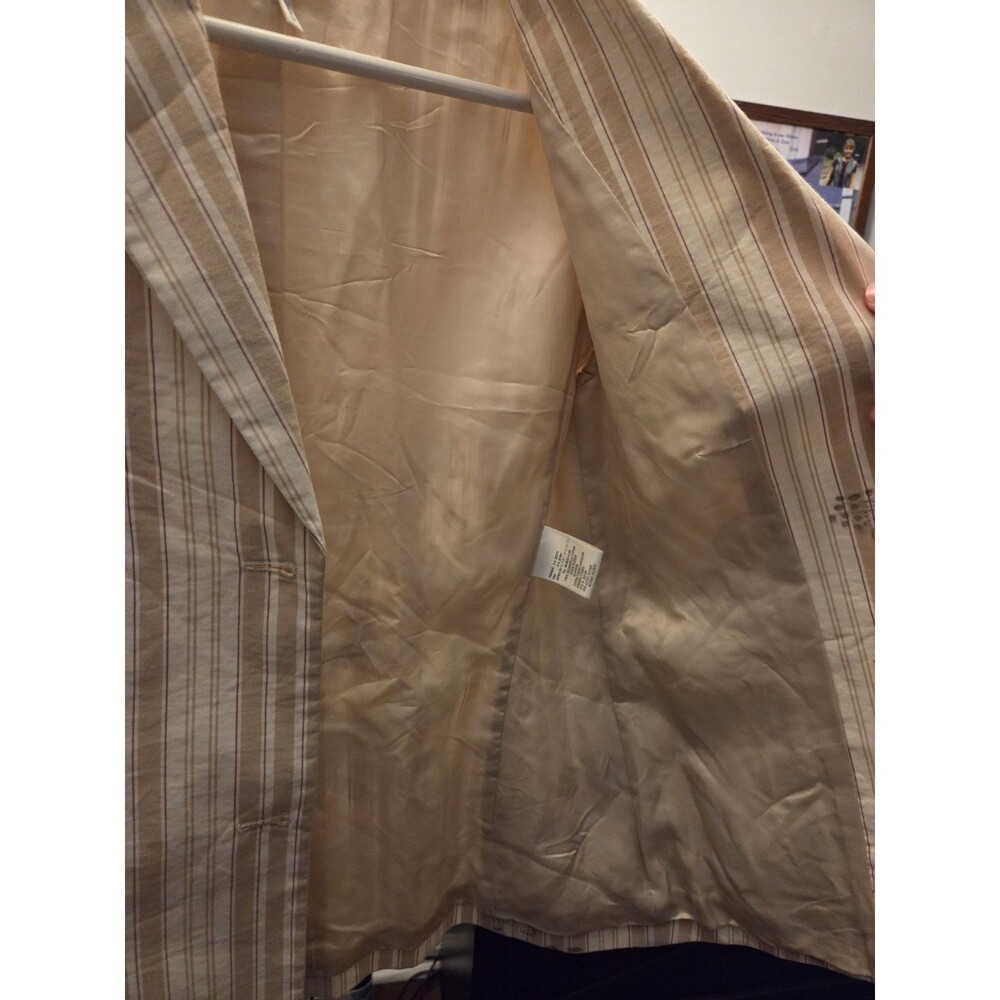 Escada Sport Blazer Cotton Pockets Striped Floral Women's 34 / XS Spring Career - Picture 6 of 10